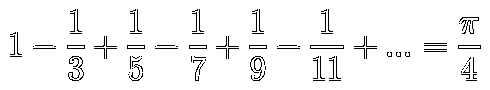 π = 4Σ(1/(4n+1) - 1/(4n+3))